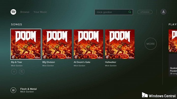 Spotify pro Xbox zvládá jen základy, i tak je vítaným přírůstkem (foto: Windows Central)