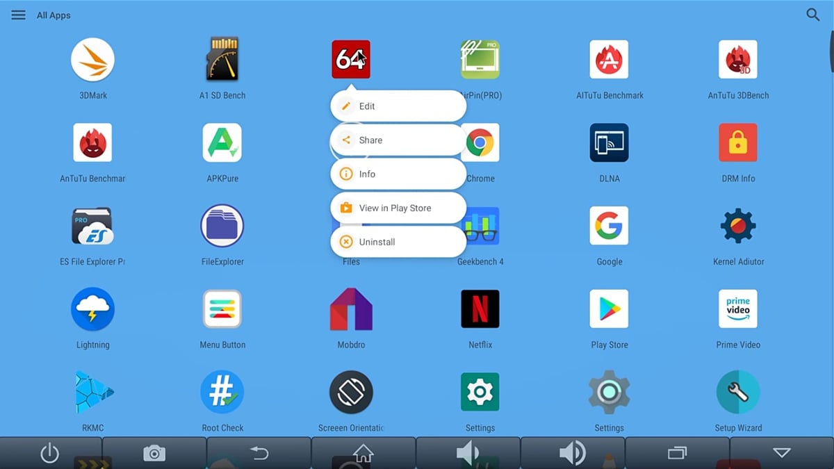 Standardní a alternativní uživatelské prostředí HK1 max