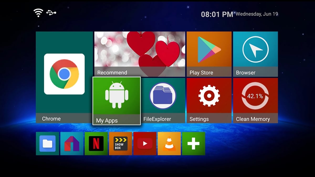 Standardní a alternativní uživatelské prostředí HK1 max