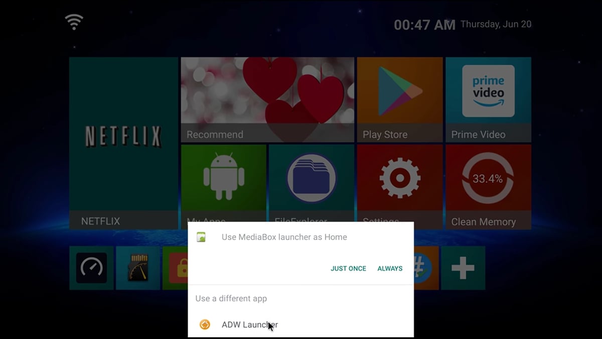 Standardní a alternativní uživatelské prostředí HK1 max