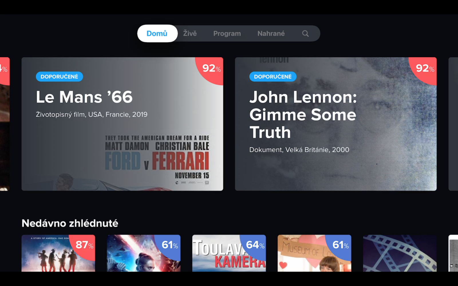 Aplikace Telly na Apple TV