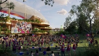 Návrh nového olympijského stadionu v Brisbane