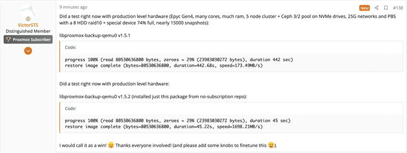 Jedna z reakcí uživatelů na změny, které Češi přinesli do Proxmoxu