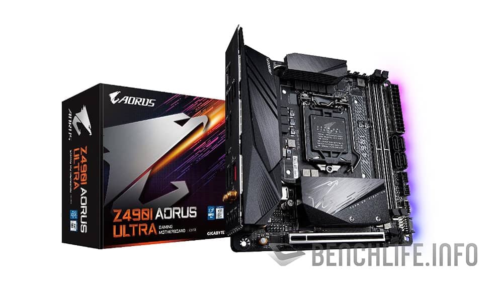Gigabyte Z490I Aorus Ultra (Zdroj: Benchlife.info)