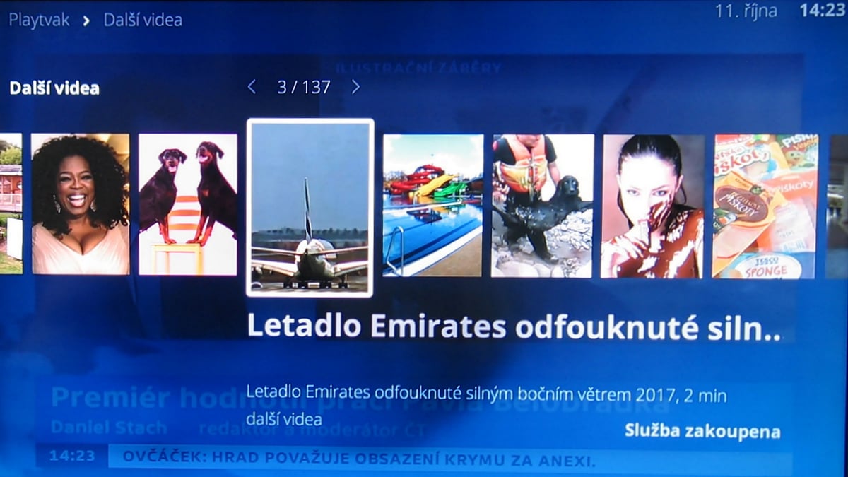 Moje menu O2 TV