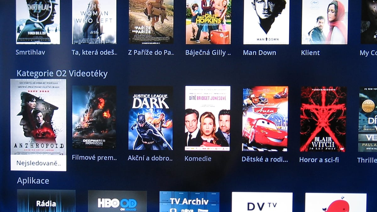 Moje menu O2 TV
