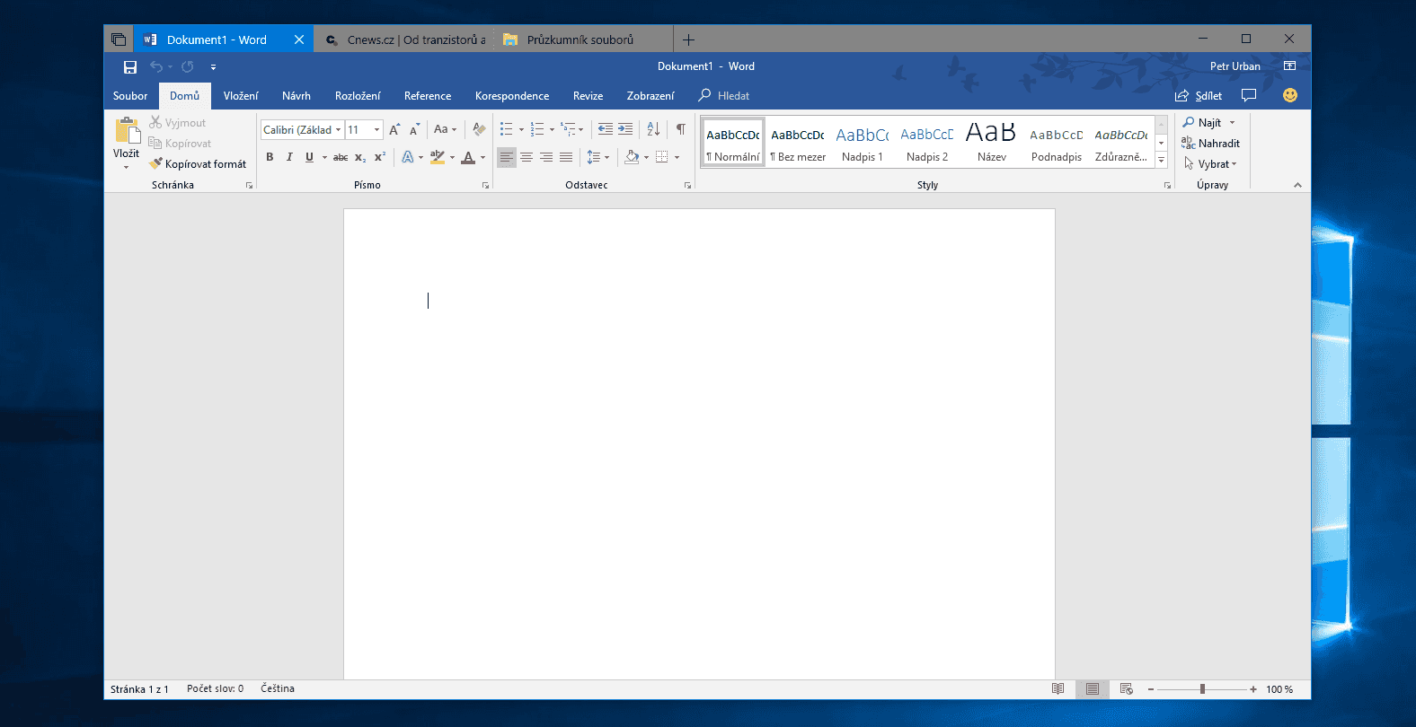 Experimentální podpory panelů se dočkal časem také Microsoft Office