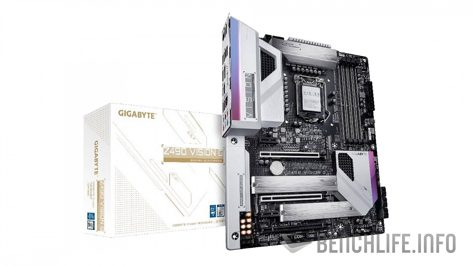 Gigabyte Z490 Vision G (Zdroj: Benchlife.info)