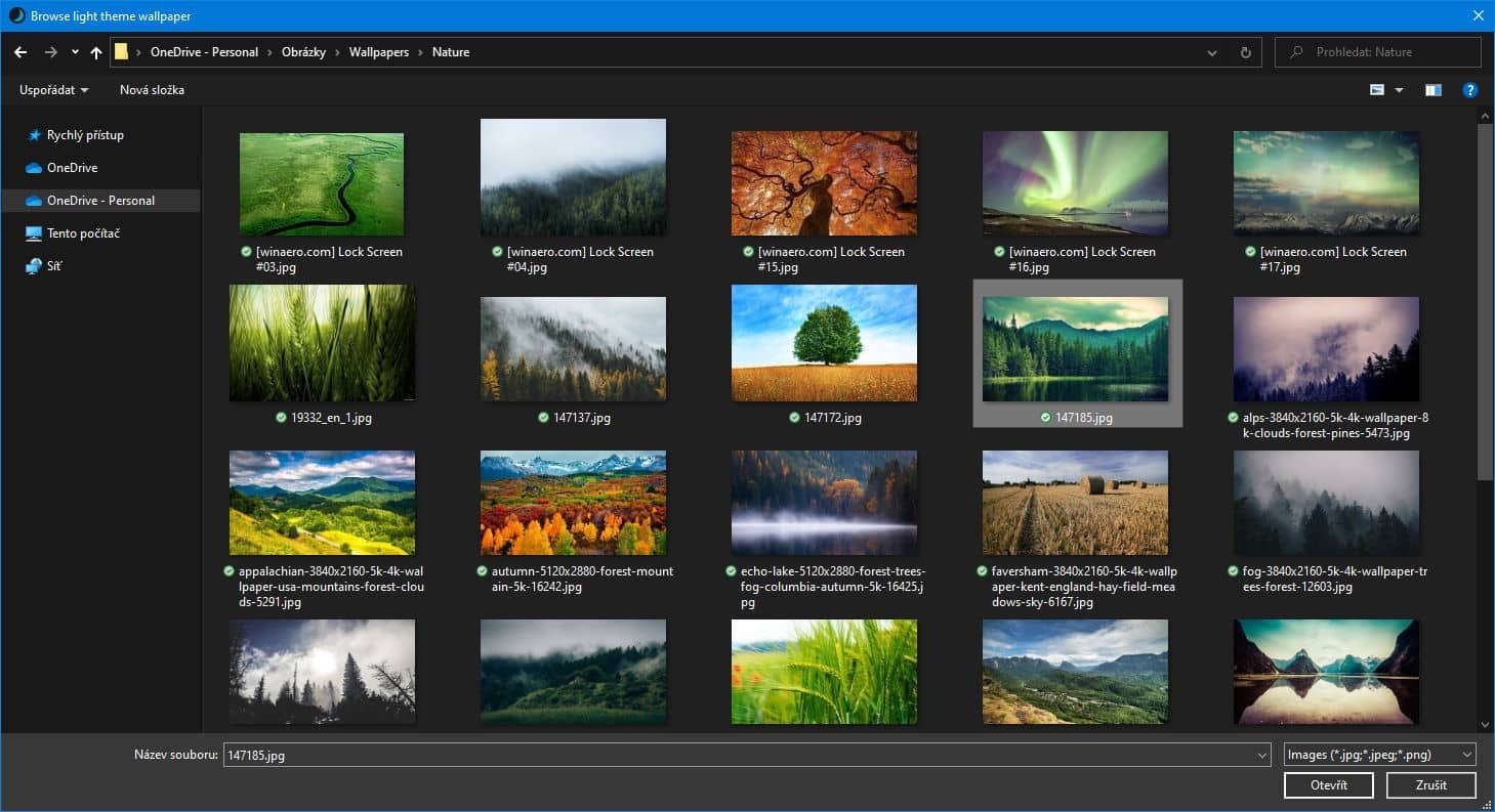Vyberte si vhodnou tapetu pro každý režim zobrazení