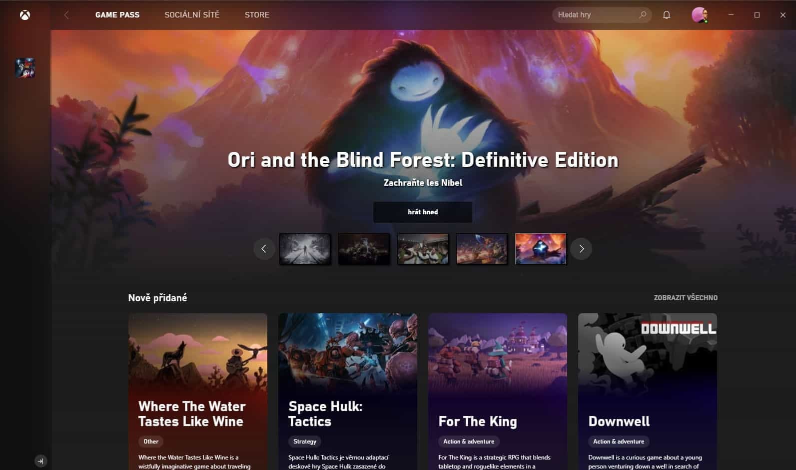 Detail hry. Už můžete hrát