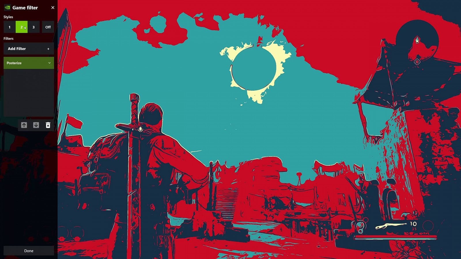 Filtry ReShade, efekt Posterize: On