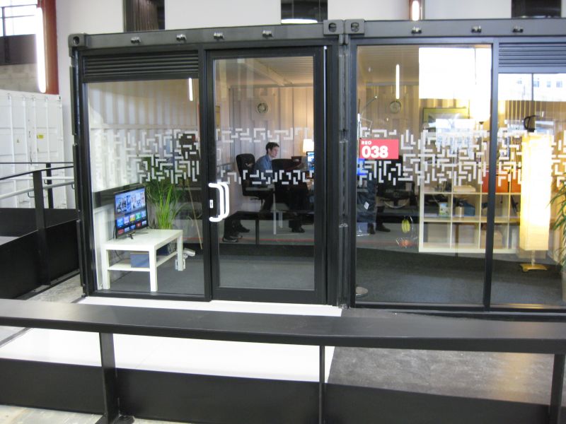 Kancelář v kontejneru.