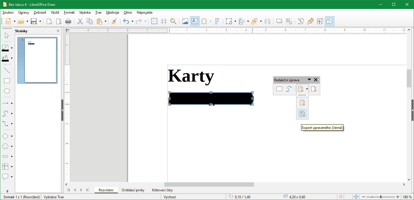 Dokumenty můžete cenzurovat ve Drawu