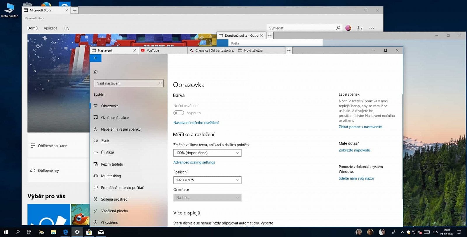 Panelovému prostředí Microsoft říkal Sets, nebo také česky Karty v aplikacích