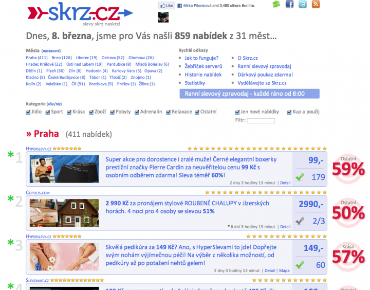 Agregátory: Skrz.cz