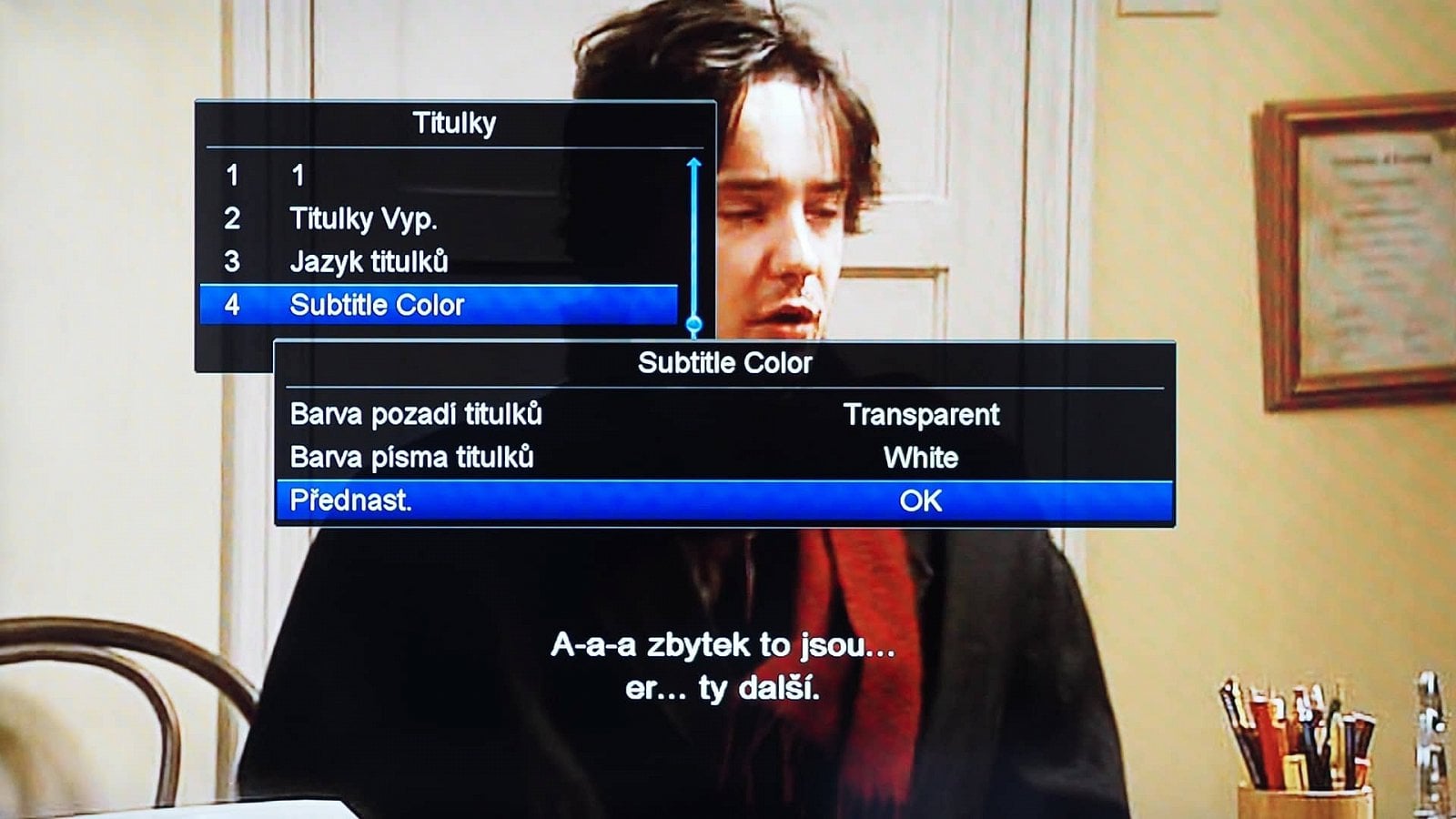 Nastavení titulků