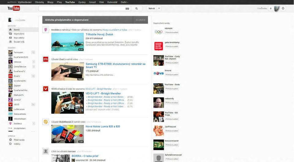 Nové YouTube