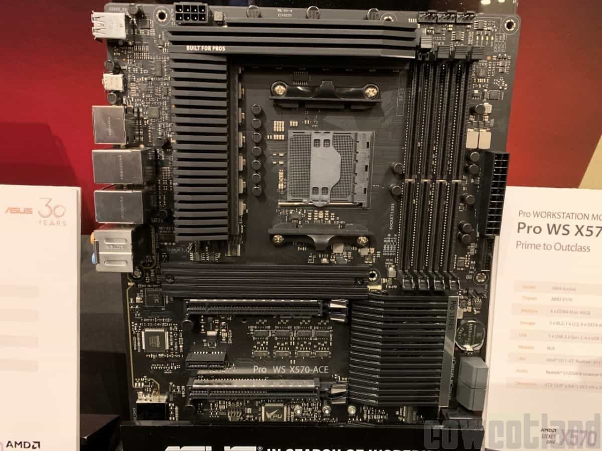 Asus Pro WS X570-Ace (Zdroj: Cowcotland)