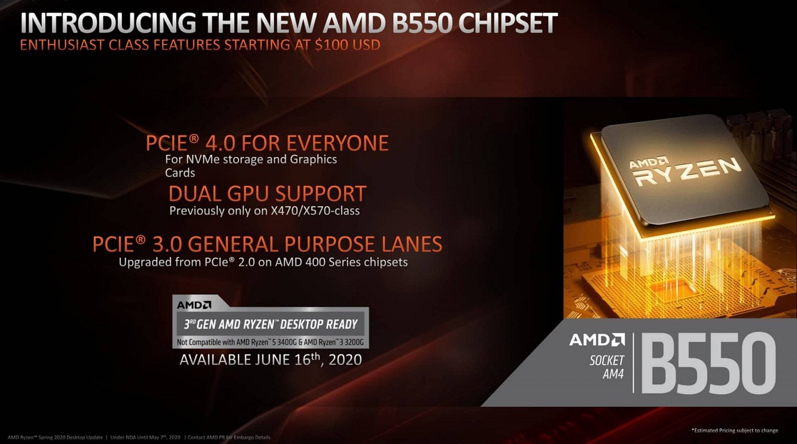 Prezentace čipové sady AMD B550