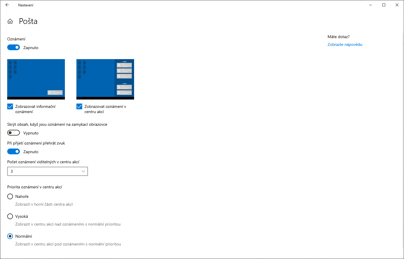 Obrázky ilustrují, k čemu předvolby slouží