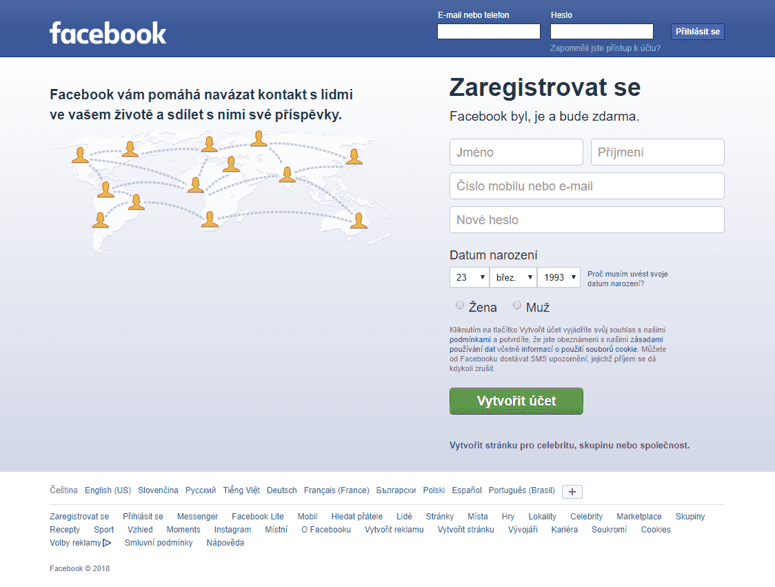Facebook vás vrátí na domovskou obrazovku