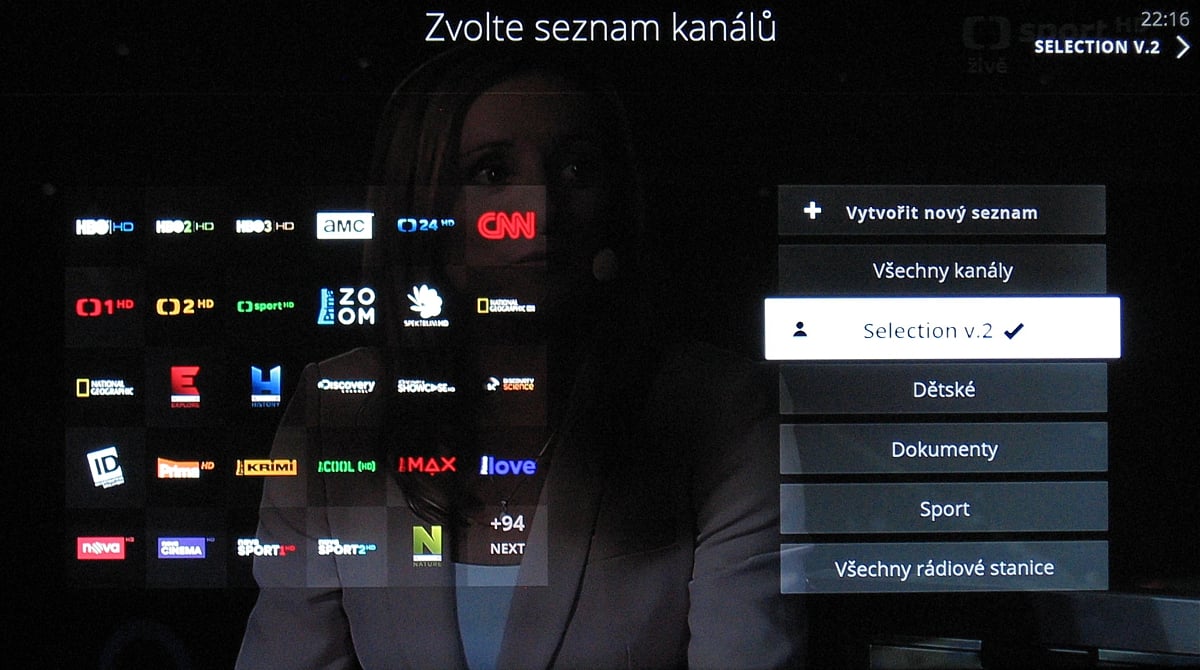 NG box O2 TV – EPG