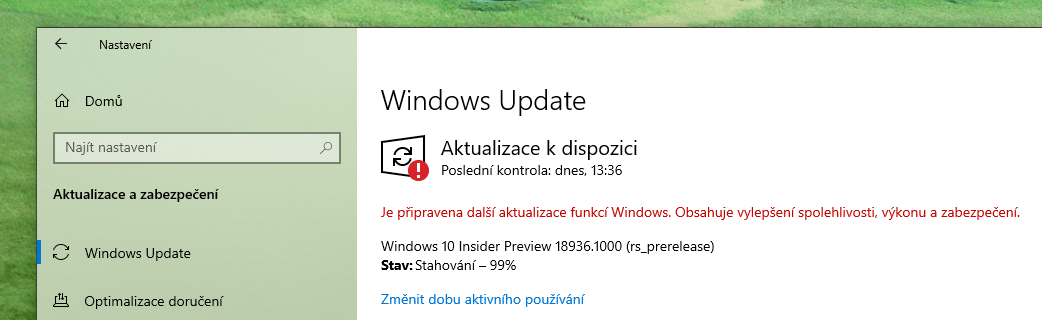 Windows 10 Insider Preview build 18936