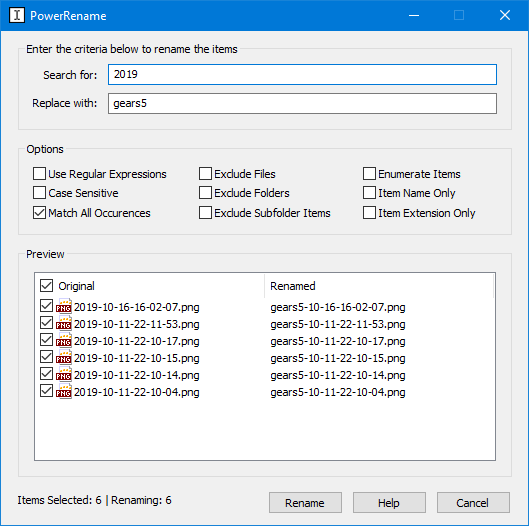 Příliš mnoho možností nástroj nenabízí, pokud ovšem neznáte regulární výrazy