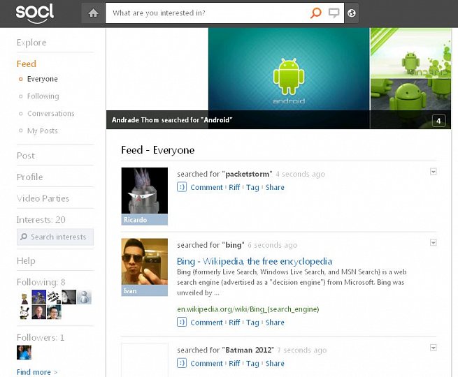 A už se na vás valí příspěvky ostatních uživatelů.