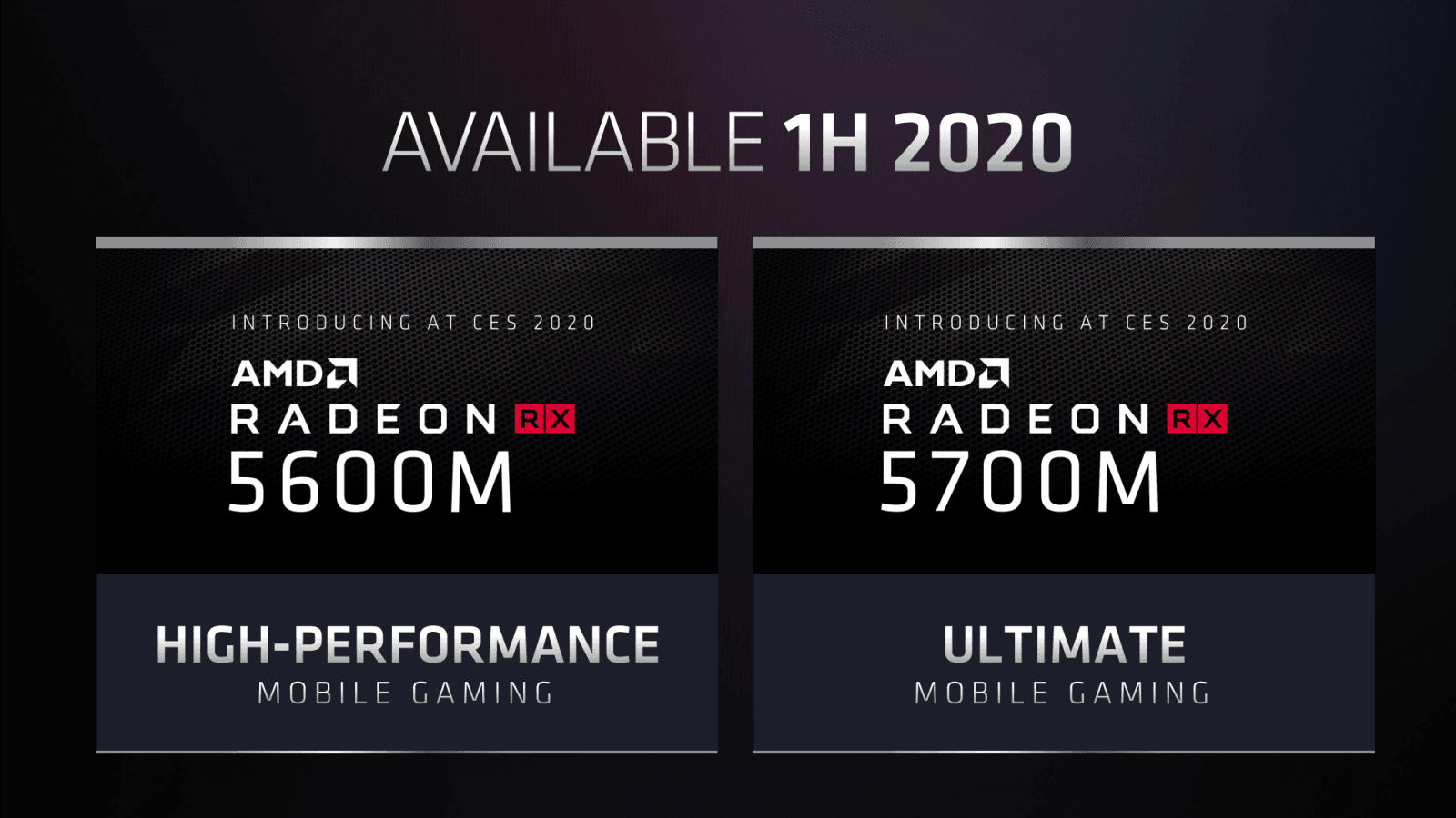 Radeon RX 5600M a RX 5700M