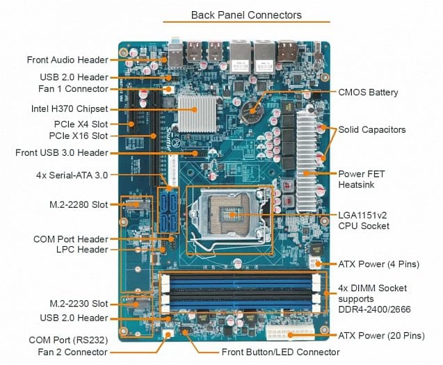 Shuttle XPC SH370R8 mainboard