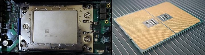 Procesor Epyc v pouzdru SP3. Rozměr celého CPU je údajně přes 4400 mm² (Zdroj: Tirias Research)