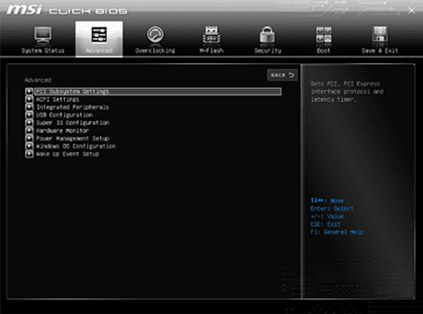 Beta BIOS MSI s rozhraním GSE Lite