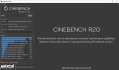 Uvítací obrazovka programu Cinebench R20