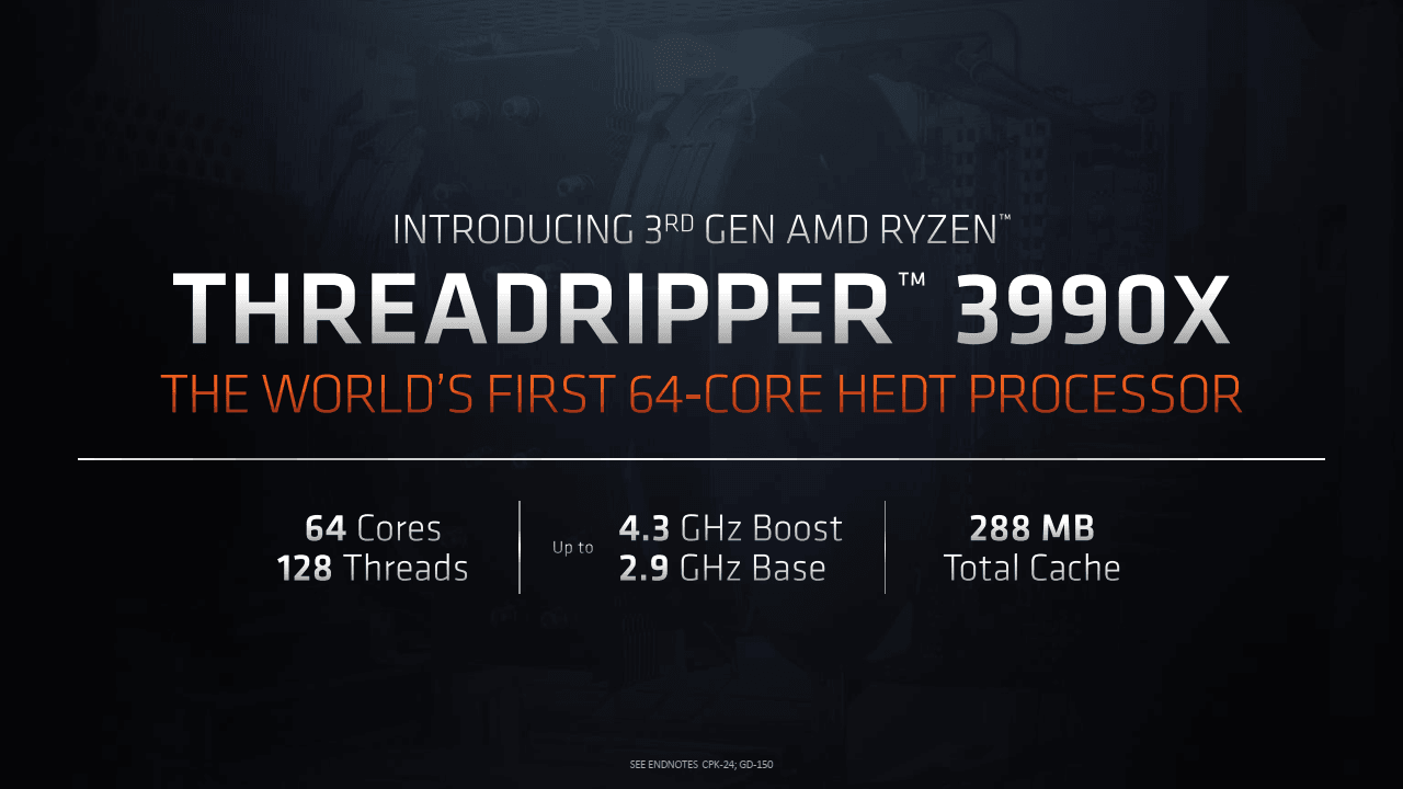 Specifikace procesoru AMD Ryzen Threadripper 3990X