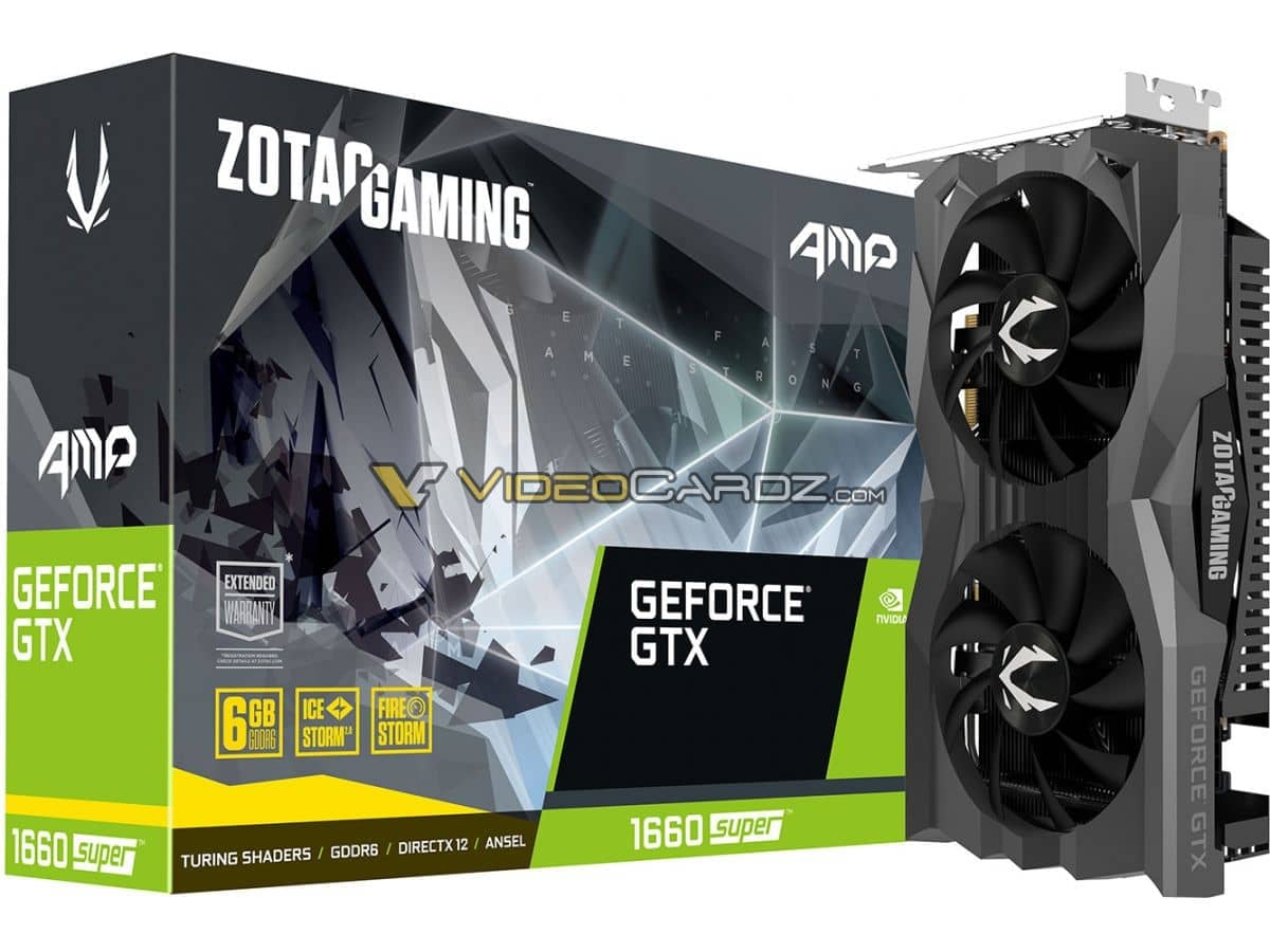 Zotac Nvidia GeForce GTX 1660 Super Gaming Amp (Zdroj: VideoCardz)