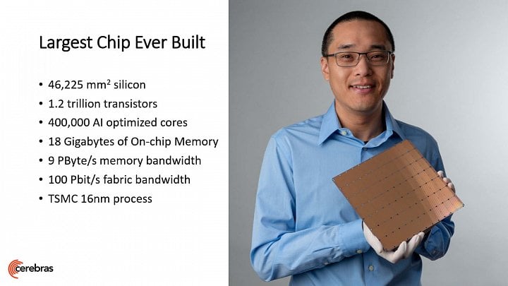 Prezentace procesoru Cerebras Waffer Scale Engine na Hot Chips 01