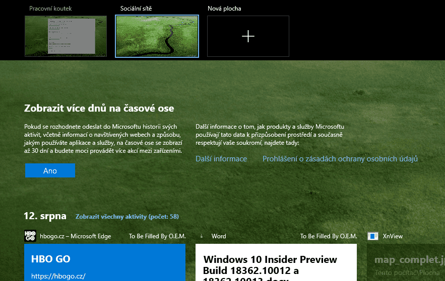 Virtuální plochy si pojmenujte. Proč to dřív nešlo?