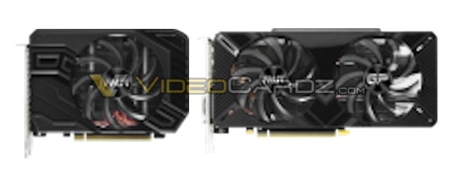 Karty Palit GTX 1660 Ti Storm X a Palit GTX 1660 Ti Gaming Pro (Zdroj: VideoCardz)