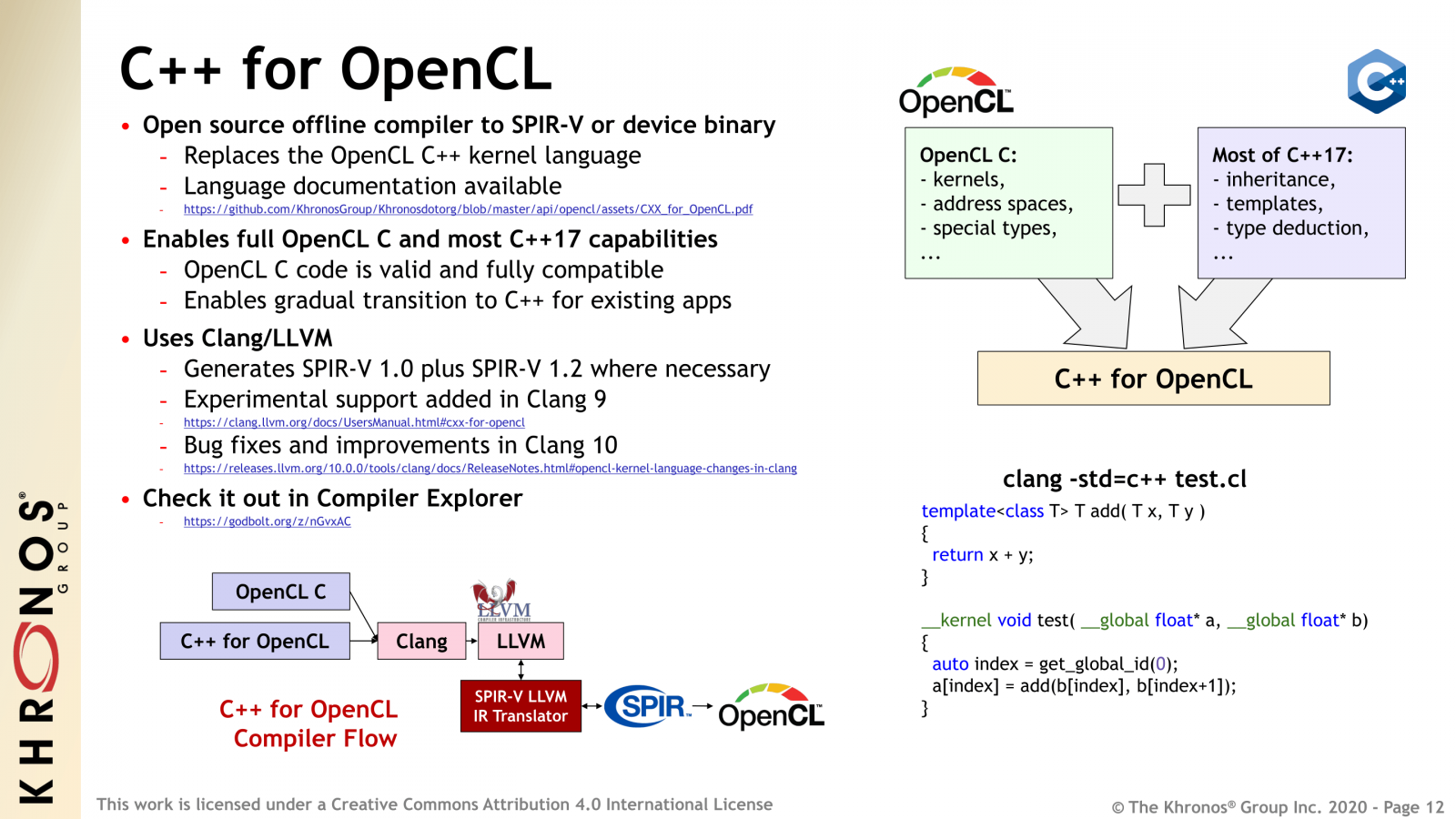 Prezentace k publikaci OpenCL 3 0 zdroj AnandTech 12