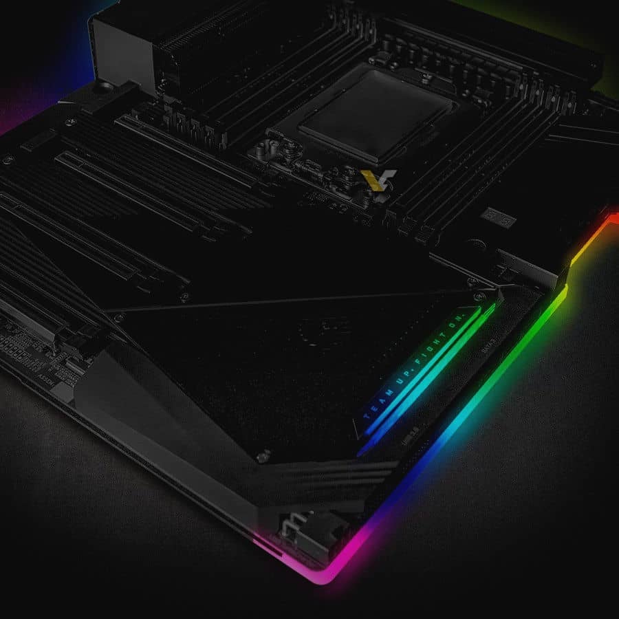 Deska Gigabyte Aorus s čipsetem TRX40 (Zdroj: VideoCardz)