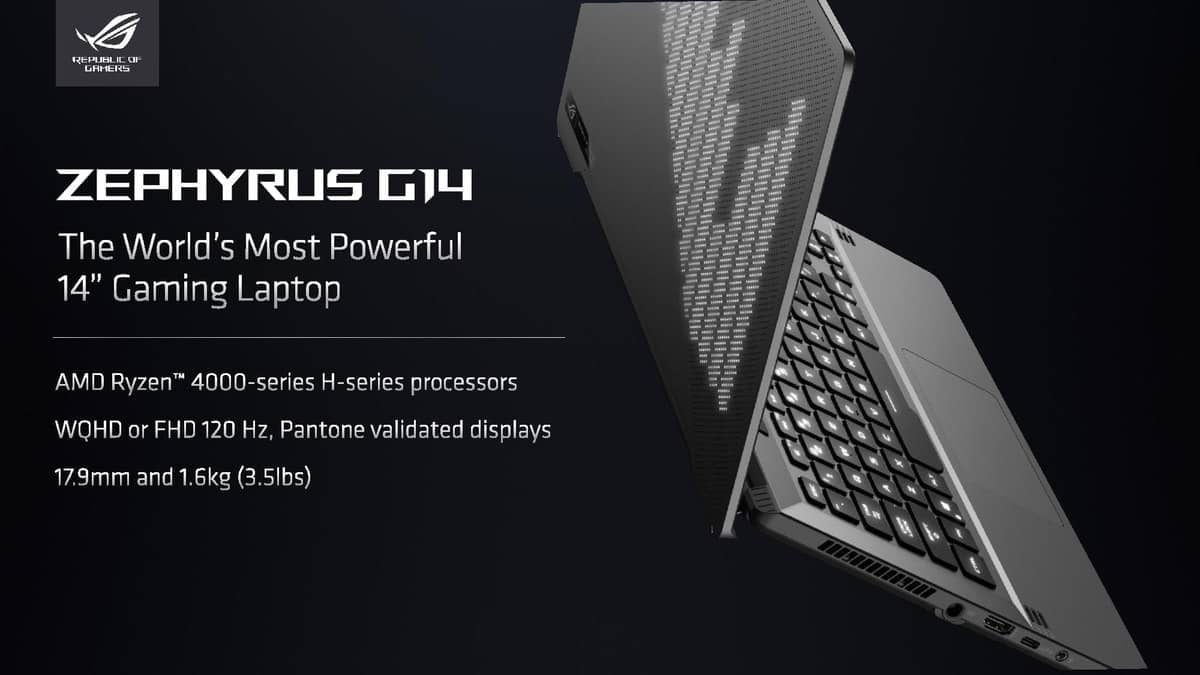 AMD Ryzen 4000 pro notebooky slajdy CES 09