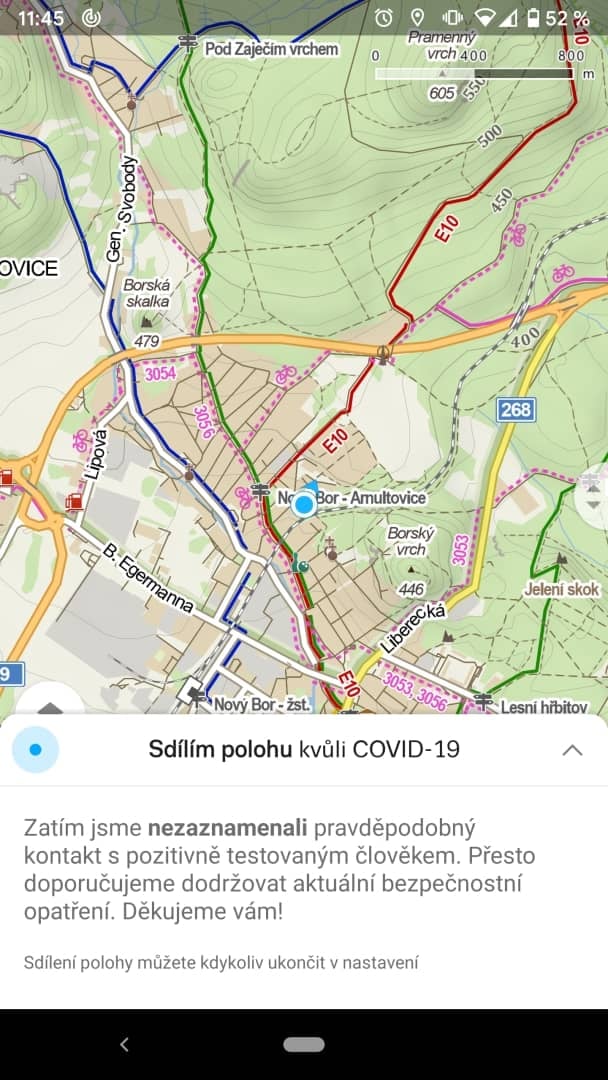 Mapy cz covid sdílení polohy obr3