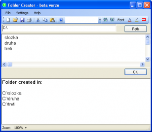 Folder Creator 1.0.2.0 - náhled