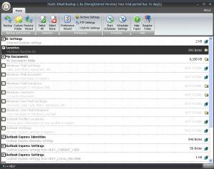 Static Outlook Backup 2.9e - náhled