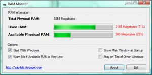 RAM Monitor 1.0 - náhled