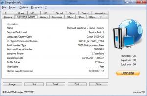 SimpleSysInfo 2.8 - náhled