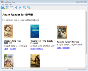 Anant Reader 0.8.7 beta - náhled