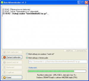 BatchDownloader 1.4 - náhled