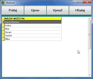 Evidence sportovních soutěží 1.1 - náhled